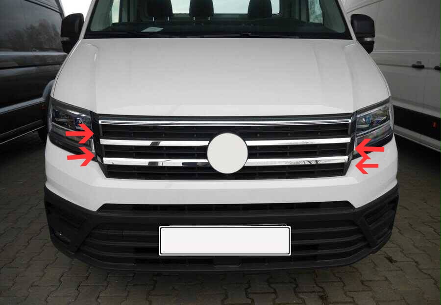 VW Crafter krom ön panjur 2017 ve sonrası 4 parça