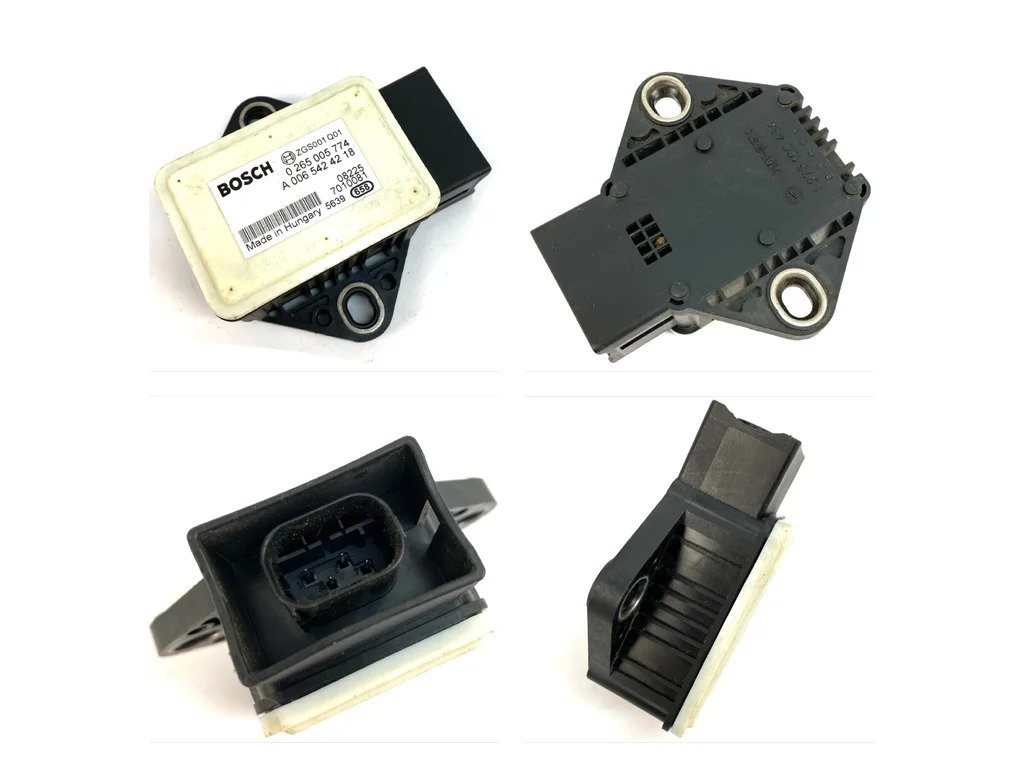 Sprinter A0065424218 ESP savrulma sensörü, etiket, elektrik soketi ve montaj noktalarının farklı açılardan görünümü