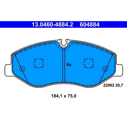 Fren Balatası Ön Vito W447 14 > | ATE 13.0460-4884.2