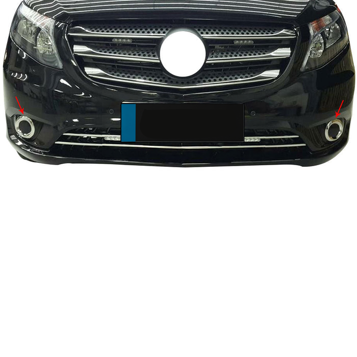 Vito W447 PRE-FL Sis Farı Çerçevesi 2 Parça Paslanmaz Çelik (Parlak) 2014–2019 4733103